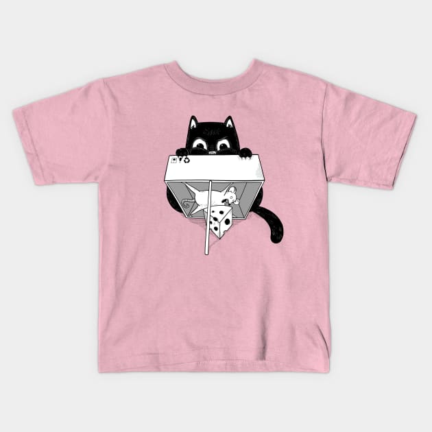 cat lovers-mouse trap Kids T-Shirt by baha2010